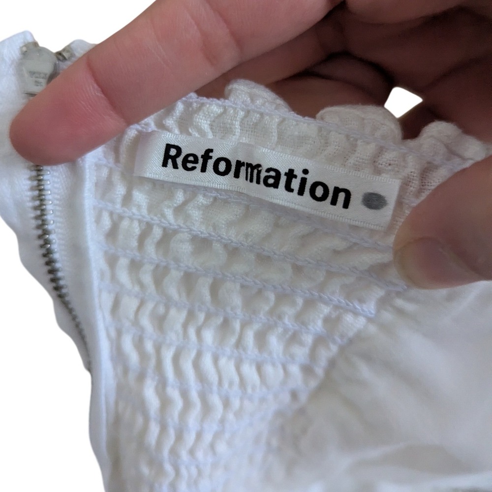 Reformation Palm linen‎ two-piece set size 2 white resort vacation chic - Picture 8 of 9